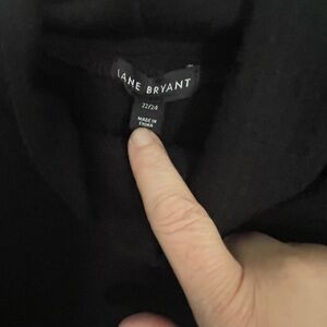 Lane Bryant Women's Black Turtleneck Top